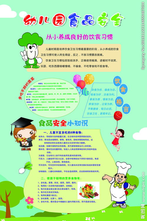 幼儿园食品安全 幼儿园海报图片