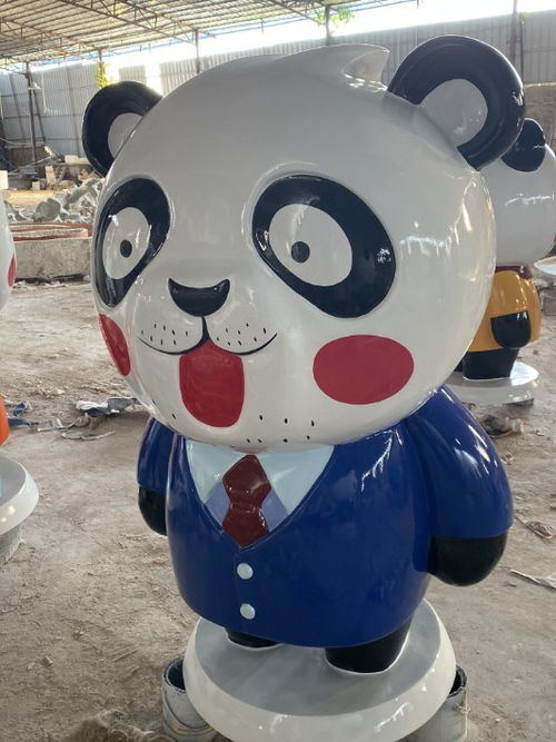 【定制创意户外卡通玻璃钢小熊卡通公仔摆件公园商场幼儿园店铺门口迎宾雕塑】-